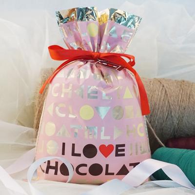 China Disposable Pink Color Gift Bag Party Decoration Package Pouches Drawstring Wedding Return Gift Nonwoven Bag for sale