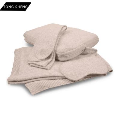 China Chunky Knit Merino Alpaca Wool Travel Merino Wool Cashmere Throw Blanket Anti-Static Luxury Custom Yarn Cashmere Blanket for sale