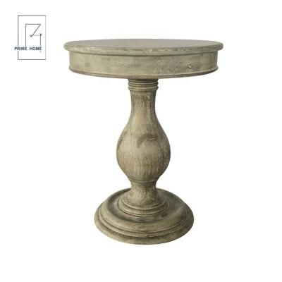 China Adjustable Luxury Fancy Small Round Wood Coffee Shop Side Table (Other) for sale