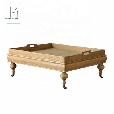 China Wholesale adjustable design creative natural color small square coffee table (the other) for sale