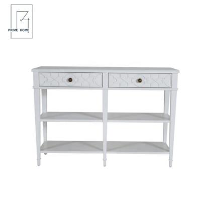 China (Other) Adjustable Hot Selling Small Entrance Hall Narrow White Console Table Classical Antique for sale