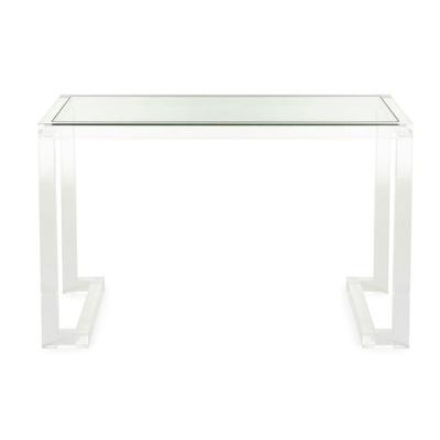 China Other Desks Gaming Computer Acrylic Glass Clear Glass Desk for sale