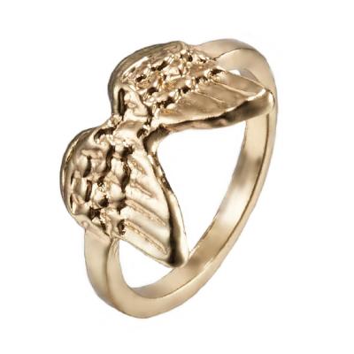 China LWR60310 Cincin Berlian Wedding Anniversary TRENDY Simple 18k Gold Love Heart Arc-knot Jewelry Rings For Women for sale