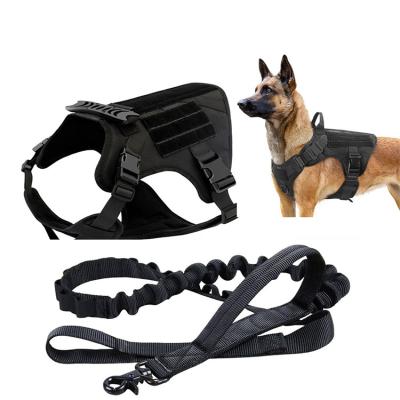 China Wholesale Custom Outdoor Stocked 5 Pet Product No Pull Military Tactical Pet Training Duty Weighted Dog Harness For Medium Large Dog for sale