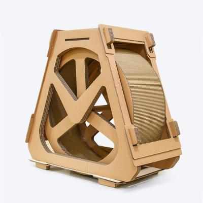 China 5 Viable Cat Treadmill Exercise Wheel Corrugated Scratcher for Cat Running for sale