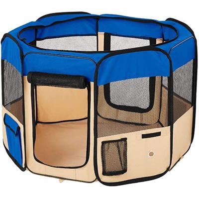 China Foldable Cats PTT-2 Pet Dogs Rabbits Pen Kennel Mesh Shade Cover Pet Playpen Dog Cage Pet Tent Puppy Exercise Cats for sale