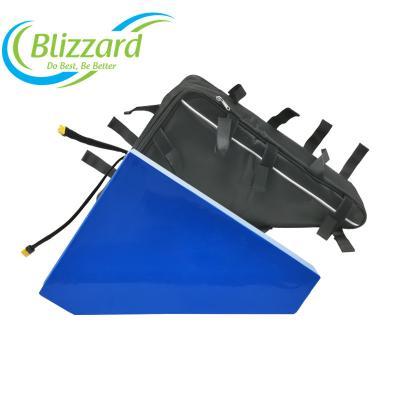 China Electric bike/mountain ebike battery 52v 40ah 50ah 60ah 1500w 2000W 2500W 3000W triangle shape battery for sale