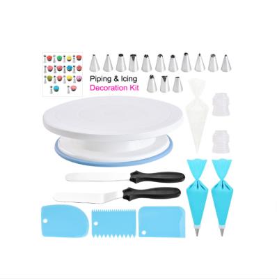 China 2020 Viable Hot Selling Amazon Bakeware 35pcs Cake Turntable Tool Kit Cake Decorating Tools For Cake Baking Tools for sale