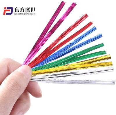 China Food Twist Tie Bread Bag Plastic Coated Pastel Paper Twist Ties Rolls PP Twist Tie Rubber 18 Inches Custom Size for sale