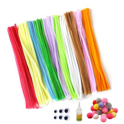 China Reject Pipe Stripper 120 Multicolor Colors 3mm Chenille Rods Not Tan Shilly-Stick Bronzing Pipe Bump Chenille Rod Pipe Decorations for sale