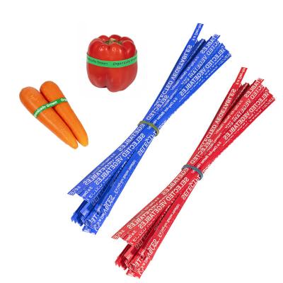 China Food Plant Colorful Vegetables Wire Twist Tie Wire Roll Twist Tie Paper Printed Plant Vegetable Gardening Tie Twist Tools for sale