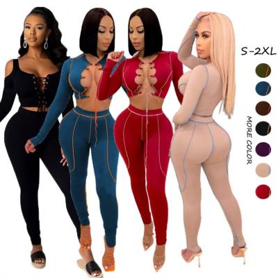 China 2021 Breathable Autumn Casual Set Two Piece Set Women Clothing Plain Tracksuits 2 Piece Set Women for sale