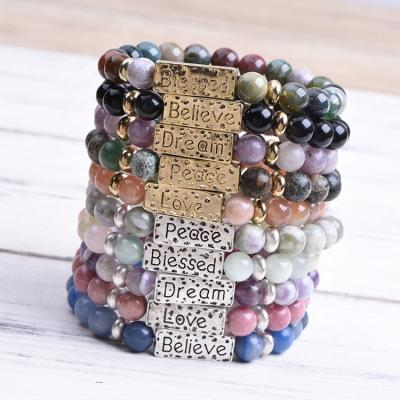 China Wholesale BOHEMIA Incantation Bracelet Sets Natural Precious Stone Beads Bracelets For Women Men Luxury Jewelry for sale