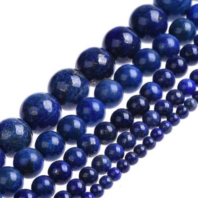 China Wholesale 8mm Stone Series High Quality Natural Round Stone Lapis Lazuli Loose Strand Beads for sale