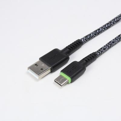 China 2.4A Type Nylon Braided Quick Charging Cable New USB C Data Sync Mobile Phone Hot Selling Design From Budi Factory for sale