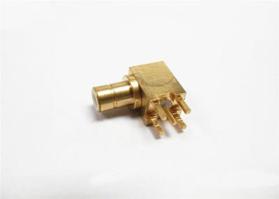 China Male Plug SMB RF Connector PCB Mount Board , Gold Plated RF Coaxial Connector for sale