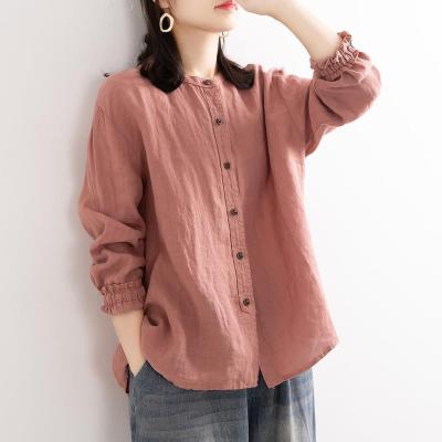 China Good Quality Anti-pilling Shirts Outwear Long Sleeve All-match Shirts Women's Casual Plaid Shirts for sale