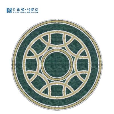 China Parquet New Design Square Green Marble Mosaic Tile For Indoor Wall Tile And The Fountain Floor Tile for sale