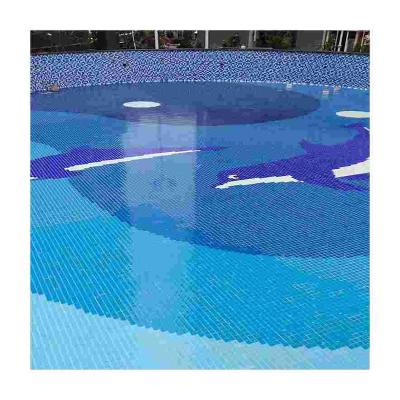 China Modern Wholesale cheap Price square mixed color tile swimming pool Ceramic mosaic for sale