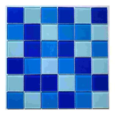 China Parquet Glass mosaic swimming pool stickers swimming pool tiles high quality glass mosaic for sale