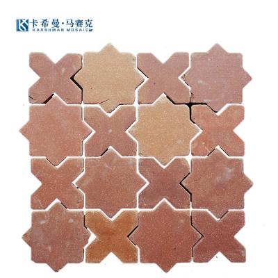 China Modern Foshan Factory Mixed Color Pure Color Irregular Ceramic Tiles Mosaic For Wall Decoration for sale