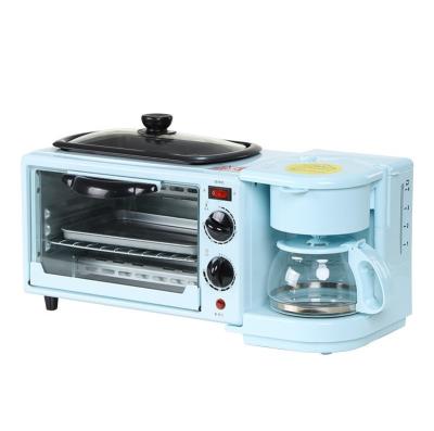 China New Kitchen Non-stick Coating Small Appliances 3 in 1 Multifunctional Home Breakfast Oven Bread Machine 3-in-1 Breakfast Machine for sale