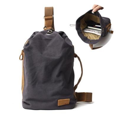 China Canvas Leisure Canvas Chest Bag Shoulder Side Boys Man Bags For Men for sale