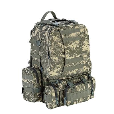 China Waterproof Outdoor Mounted Military Rucksack 60L Army Tactical Backpacks Assault Pack Bags for sale