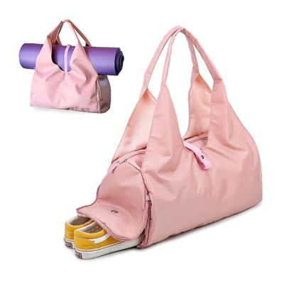 China Polyester Water Proof Yoga Mat Fleece Shoulder Bag OEM Gym Bag for sale