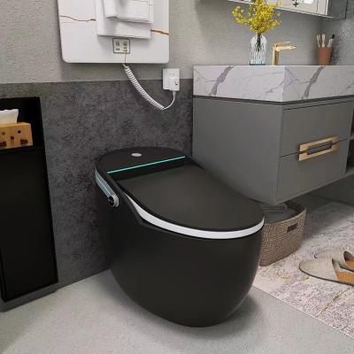 China Automatic Operation Custom Around Matte Black Bathroom Ceramic Intelligent Luxury Toilet Smart WC for sale