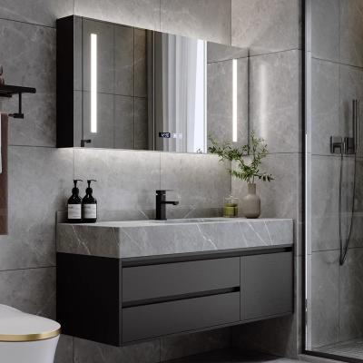 China Contemporary wall hung bathroom vanity for sale