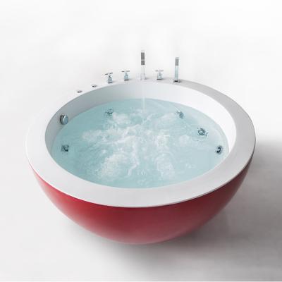 China Freestanding Round Soaking Freestanding Bathroom Massage Bathtub Acrylic Bath for sale