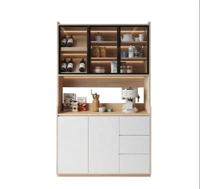 China Custom Storage Cabinet Environmental Friendly Paintless Single Sideboard Cabinets Closet Process Wood Furniture for sale