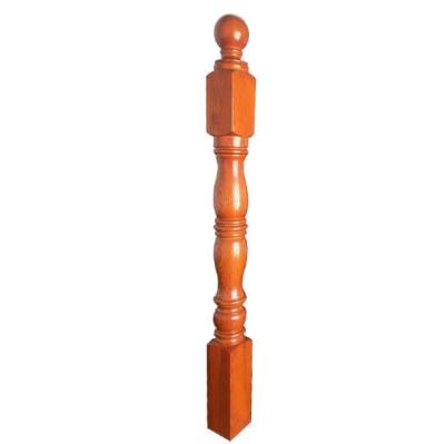 China Other New Arrival Latest Design Stair Handrail Design Red Oak Solid Wood Railing for sale