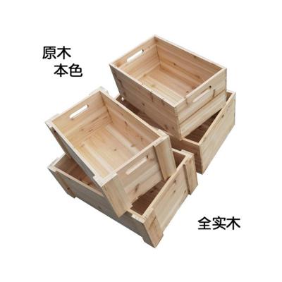 China Factory Directly Wholesale Square Wooden Storage Storage Boxes Large for sale