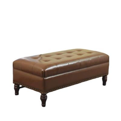 China High Quality Production Modern Leather Bench (Other) Adjustable Covered Living Room Furniture Velvet Ottoman Stool for sale