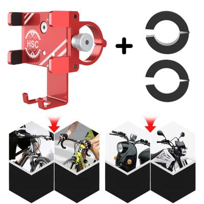 China Free Samples Adjustable Upgrade Aluminum Alloy Bike Mount Phone Holder For Bicycle Cell Phone Holder For Bike Motorcycle Phone Holder for sale