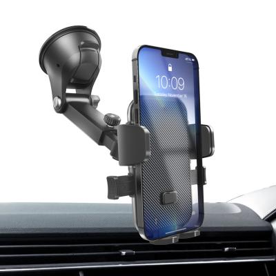 China New 360 Degree Adjustable Multifunctional Suction Cup Car Mount One Touch Cradle Windshield Car Phone Holder For Mobile Phone GPS for sale