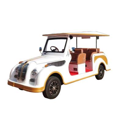 China Electric Golf Cart Classic Sightseeing Travel Vintage Car 8 Passenger Place Design Brand New Factory for sale