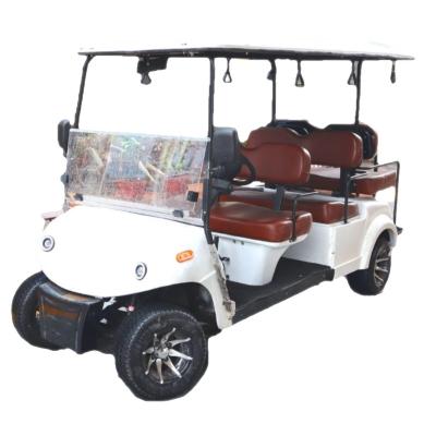 China The golf set new six seater golf carts is made in China equipped with energy-saving lithium batteries environment-friendly for sale