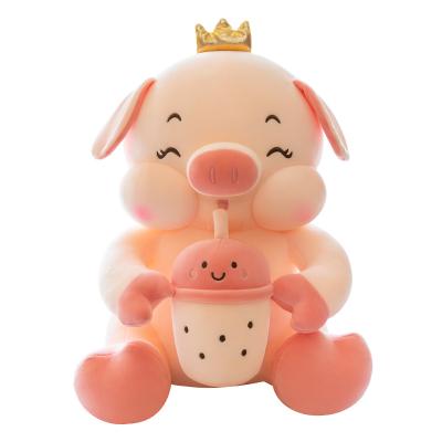 China Fashion Fasion Sweet Pink Milk Angel Pig Toy Promotion Gift Pretty Plush Soft Plush Doll Custom Stuffed Pig Toy for sale