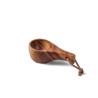 China KOREAN Wooden Water Ladle- Large Wooden Scoop Spoon Ladle With Short Handle for sale