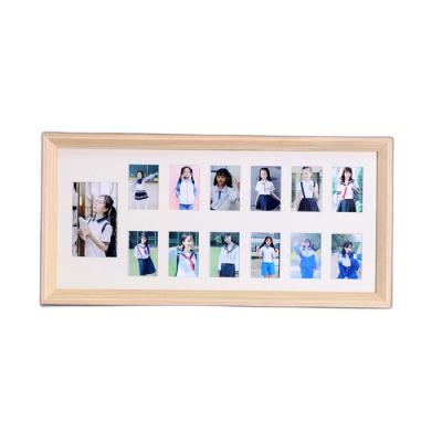 China Europe 13 Photo Inserts Rectangular  Wooden Photo Moments Kid Keepsake Picture Frame for Wall Decor for sale