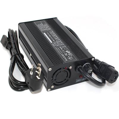 China 54.6V 12A scooter fast charger for 13S 48V lithium battery pack electric bike car forklift charger for sale