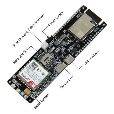 China M2M IOT SIM Holder Solar Charging Board LILYGO 16MB T-SIM7000G TTGO ESP32-WROVER-B Chip Wireless 18650 Modulo à venda