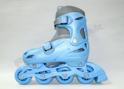 China Hard Shell 64mm PVC 4 Wheel Adjustable kids Inline Speed Skates / Roller Blades Skate for sale