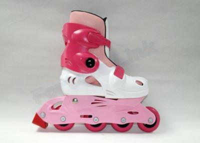 China Pink PVC Wheel Girls 4 Wheel Roller Blades Skates / Children and Toddler Roller Skates for sale