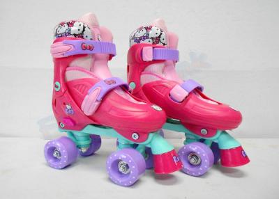 China Custom 4 Wheel Kids Inline Roller Skates / Fashion Quad Roller Skate With EVA Insoles for sale