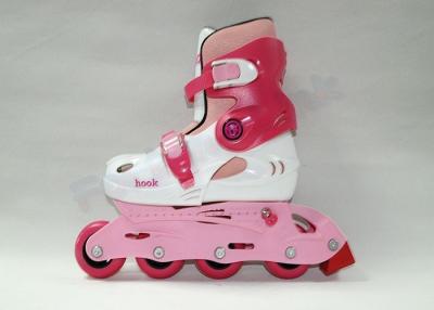 China Color rosado o de encargo de los Rollerblades combinados de los niños de la rueda ajustable de los pcteres de ruedas 4 en venta