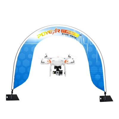 China Custom Printed Logo FLYING Sports Racing Door Display Advertising Arch Door Flag for sale